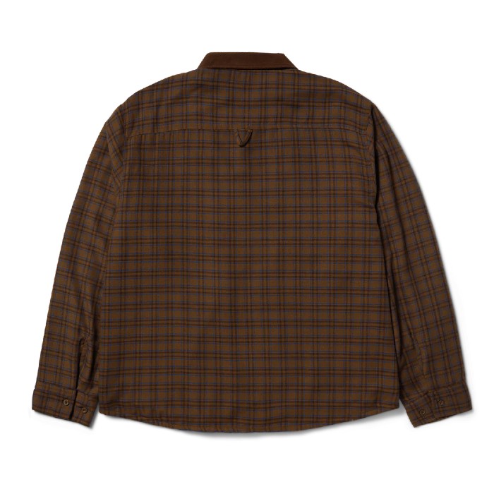 HUF WESTON FLEECE LINED SHACKET OVERHEMD/JAS ESPRESSO