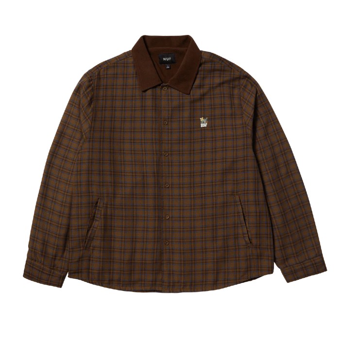 HUF WESTON FLEECE LINED SHACKET JAS ESPRESSO