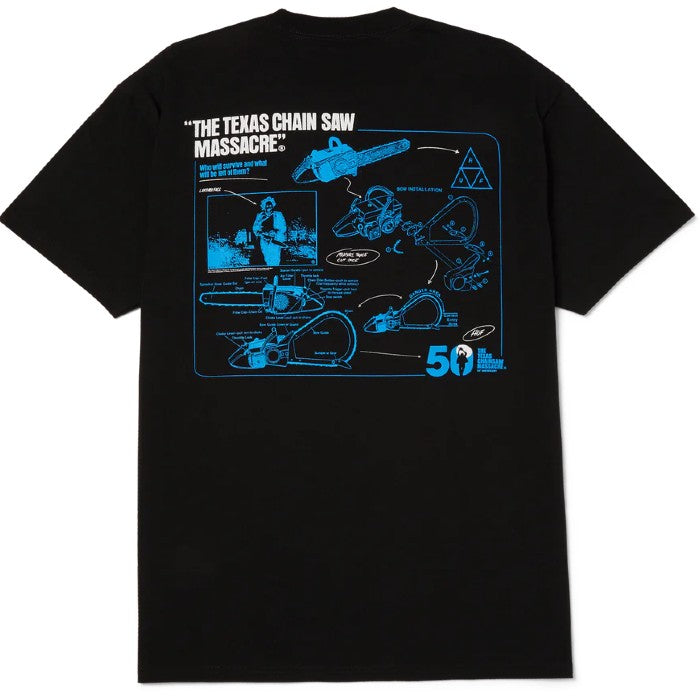 HUF X THE TEXAS CHAINSAW MASSACRE FEAR S/S T-SHIRT BLACK