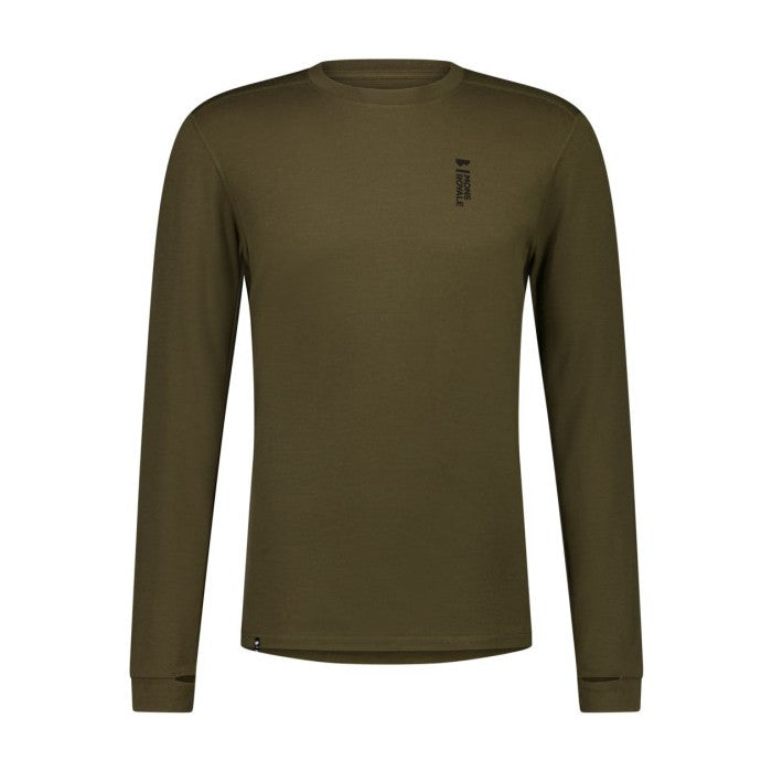 MONS ROYALE MENS CASCADE LONG SLEEVE THERMOSHIRT - DARK OLIVE