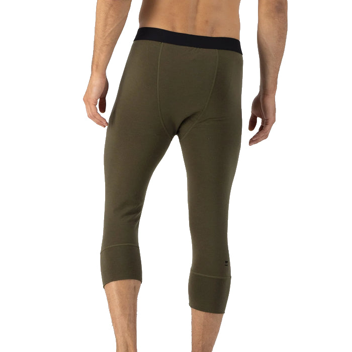 MONS ROYALE MENS CASCADE MERINO BASELAYER 3/4 THERMOLEGGING DARK OLIVE