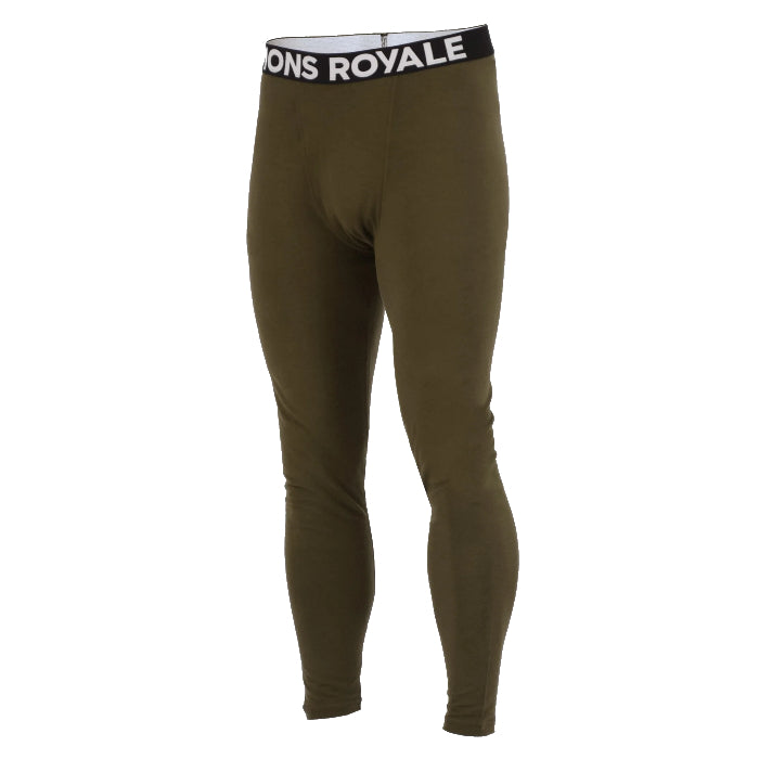 MONS ROYALE MENS CASCADE MERINO BASE LAYER THERMOLEGGING DARK OLIVE