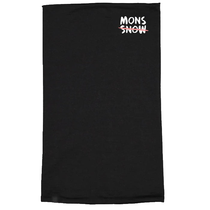 MONS ROYALE UNISEX DOUBLE UP MERINO NEKWARMER - BLACK The Old Man Boardsports Mons Royale