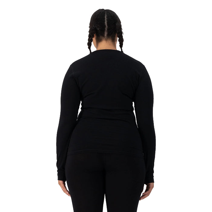 MONS ROYALE WOMENS CASCADE LONG SLEEVE THERMOSHIRT BLACK