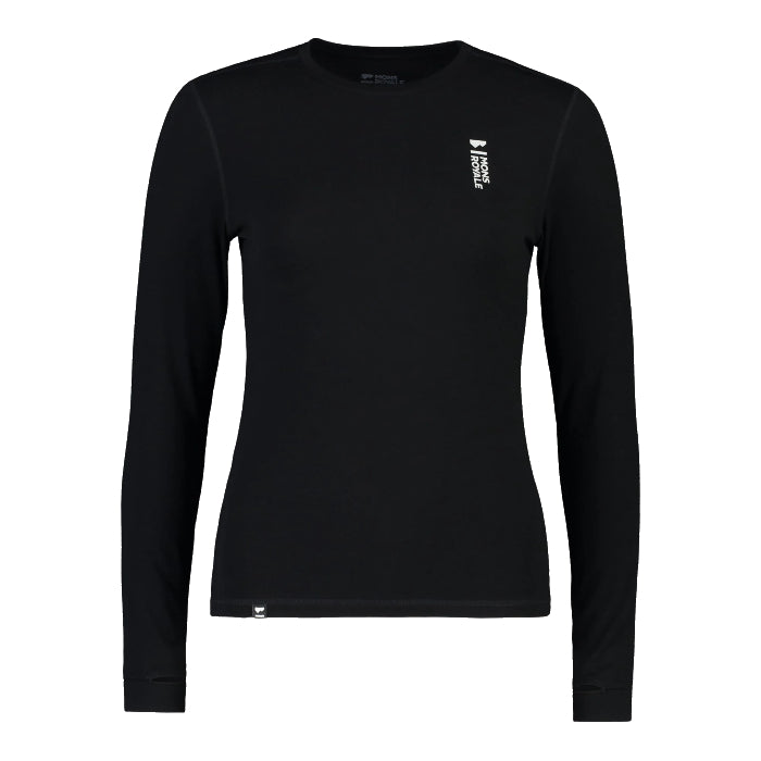 MONS ROYALE WOMENS CASCADE LONG SLEEVE THERMOSHIRT BLACK