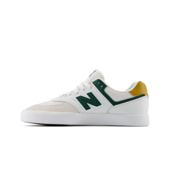 NEW BALANCE NUMERIC 574 VULC SCHOENEN - WHITE/NIGHTWATCH GREEN