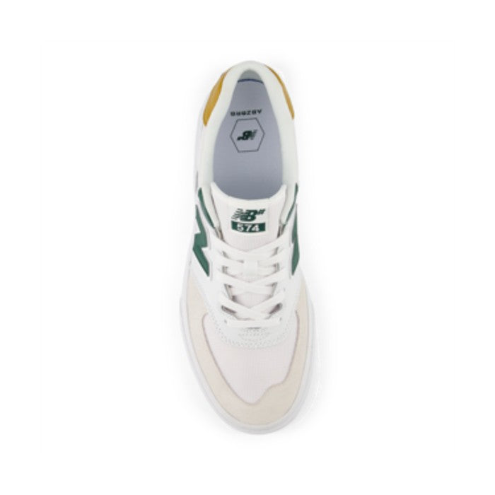 NEW BALANCE NUMERIC 574 VULC SCHOENEN - WHITE/NIGHTWATCH GREEN