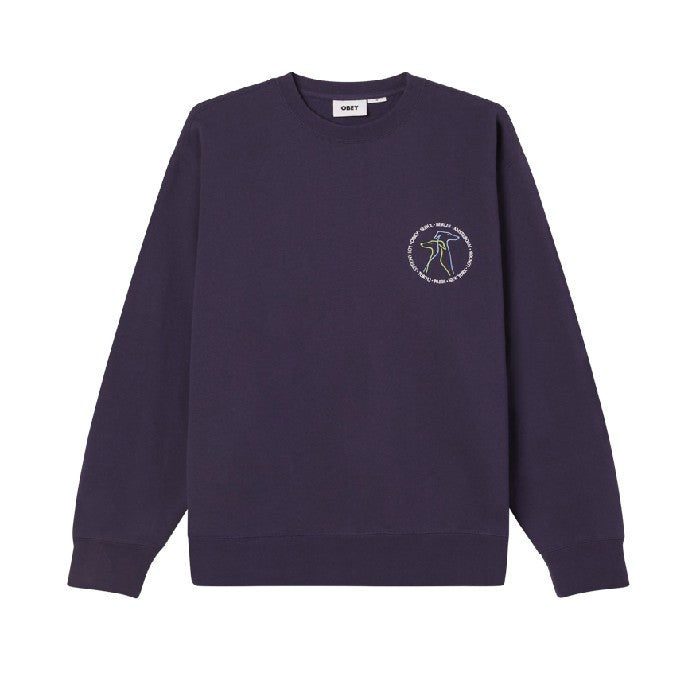 OBEY CITY DOGS CREW SWEATER ACADEMY NAVY