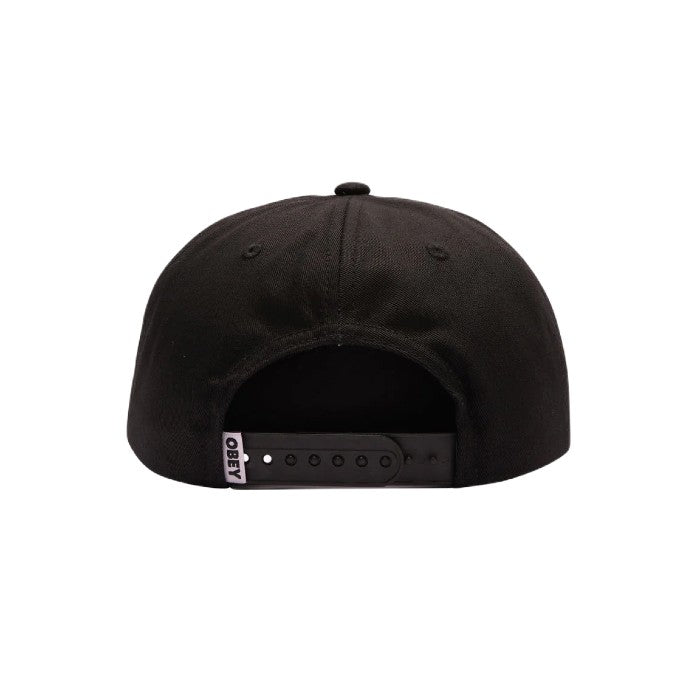 OBEY EXCELLENCE 5 PANEL SNAPBACK PET - BLACK