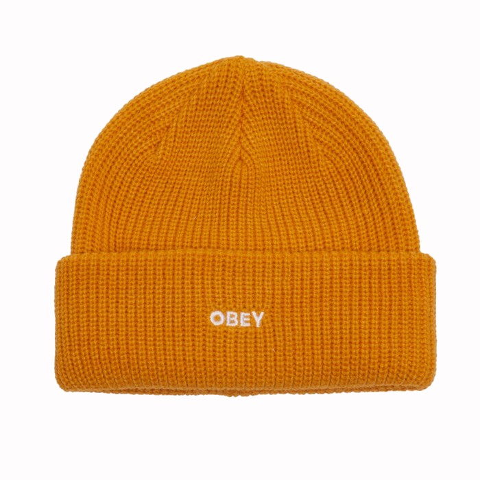 OBEY FUTURE BEANIE MUSTARD