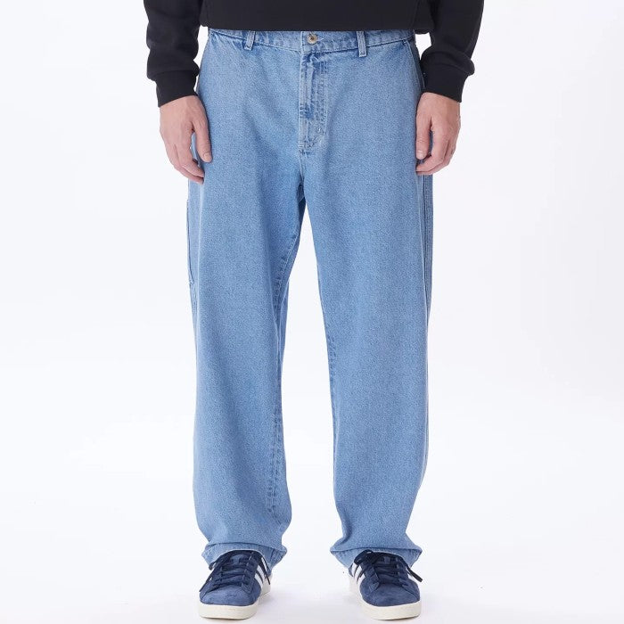 OBEY HARDWORK CARPENTER DENIM PANTS - LIGHT INDIGO 