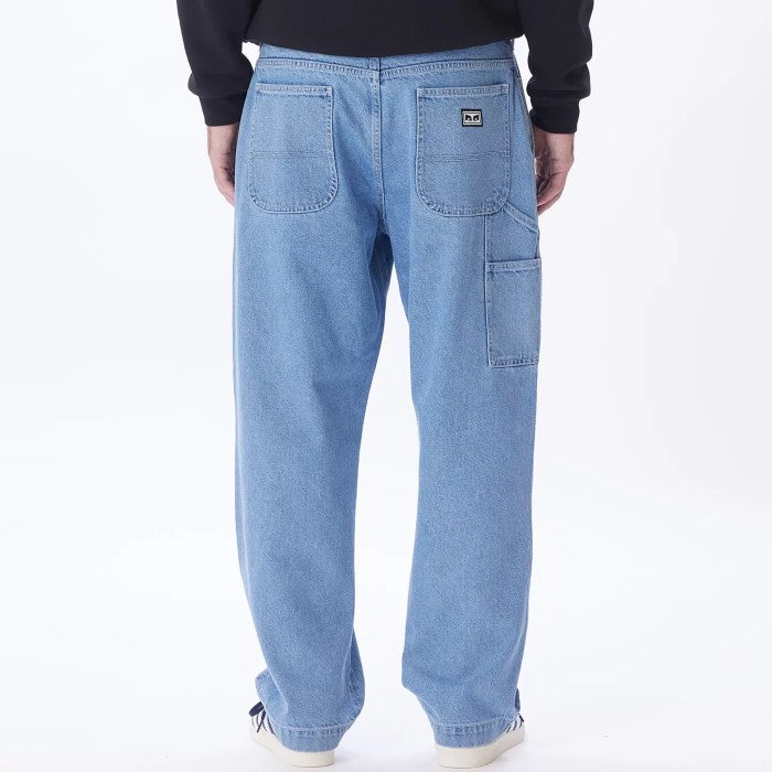 OBEY HARDWORK CARPENTER DENIM PANTS - LIGHT INDIGO 