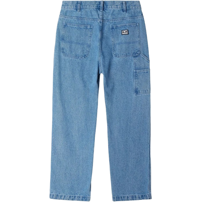 OBEY HARDWORK CARPENTER DENIM PANTS - LIGHT INDIGO 