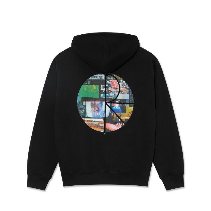 POLAR DAVE HOODIE OURSELVES COLLAGE - BLACK The Old Man Boardsports Polar