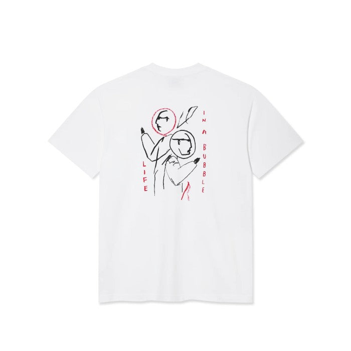 POLAR LIFE IN A BUBBLE T-SHIRT - WHITE The Old Man Boardsports Polar