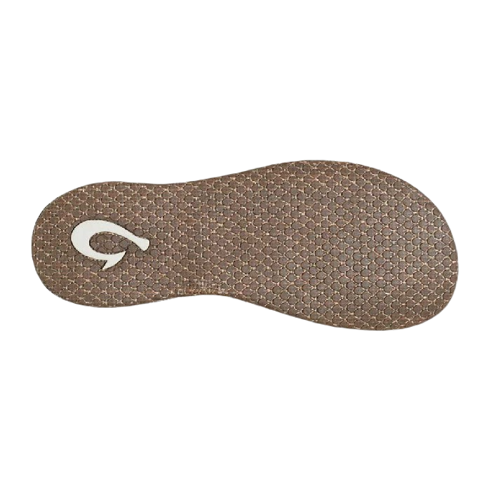 OLUKAI PANIOLO TEENSLIPPERS SIZE 6 - NATURAL/NATURAL