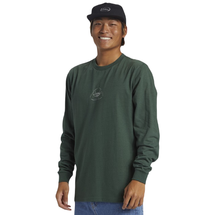 QUIKSILVER BIO HAZARD LONG SLEEVE T-SHIRT - FOREST