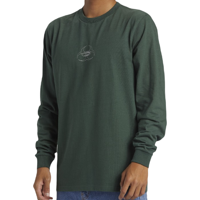 QUIKSILVER BIO HAZARD LONG SLEEVE T-SHIRT - FOREST