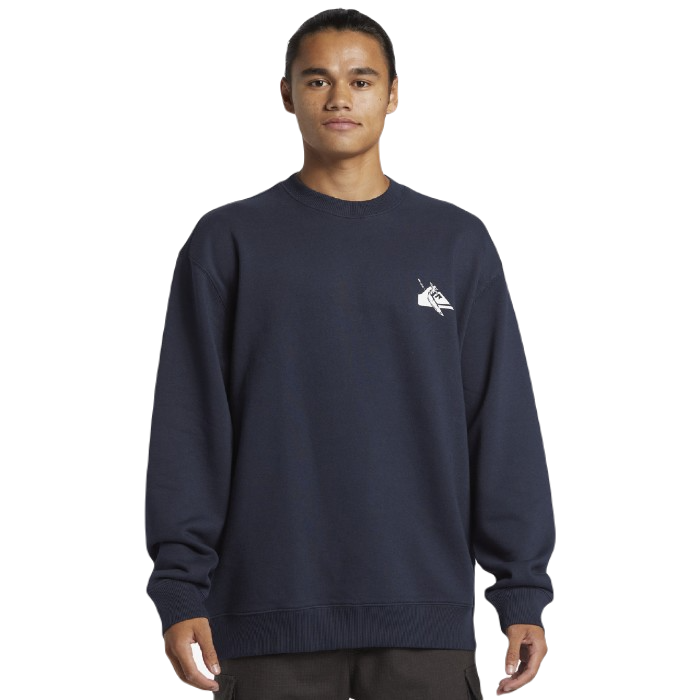 QUIKSILVER DNA PETROGLYPH CREW DARK NAVY