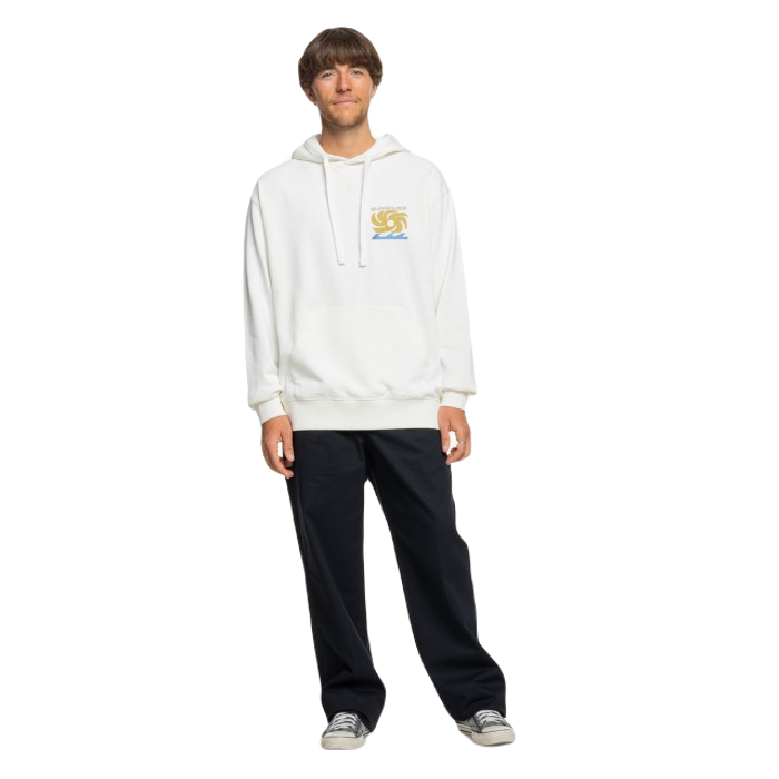 QUIKSILVER GARMENT DYE SCREEN HOODIE BIRCH