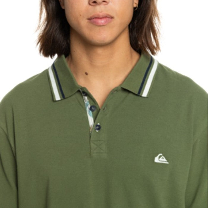 QUIKSILVER LOIA POLO - FOUR LEAF CLOVER