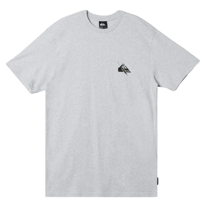 QUIKSILVER QS PETROGLYPH LOGO DNA T-SHIRT SNOW HEATHER