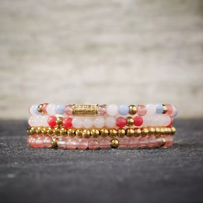 REBEL&ROSE CHERRY ROSE 4 MM SIZE S ARMBAND - ROSE/GOLD The Old Man Boardsports Rebel&Rose