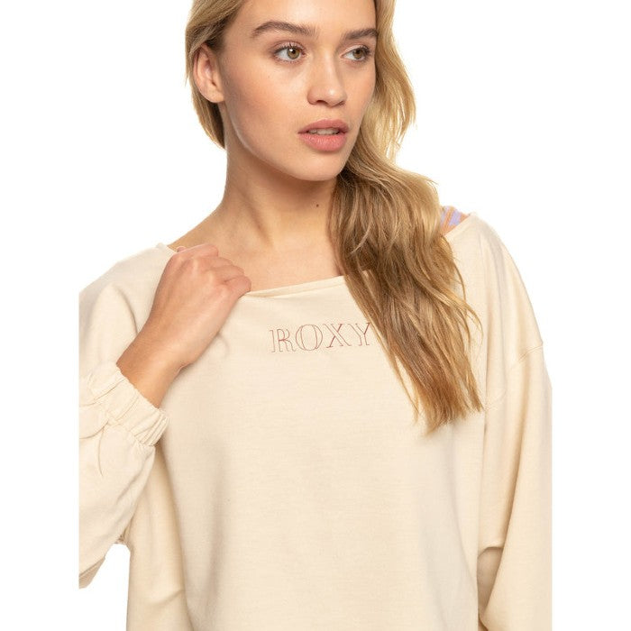 ROXY NEXT SET BAGGY SWEATER - TAPIOCA