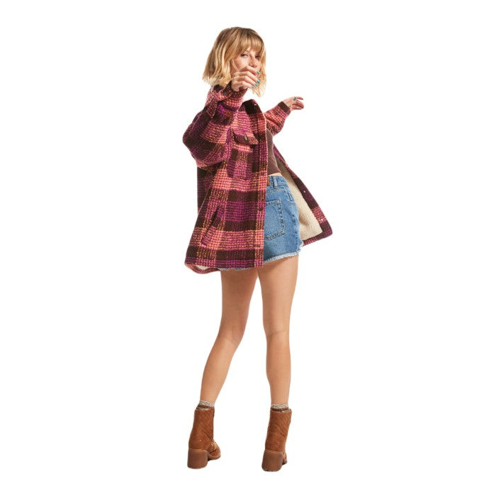 ROXY PASSAGE OF TIME JACKE – CHOCOLATE HELLO PLAID