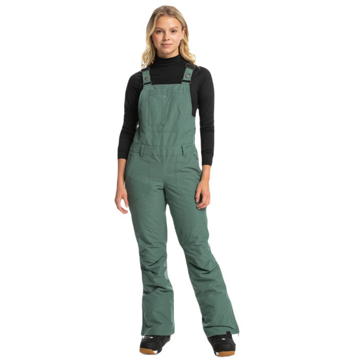 ROXY RIDEOUT BIB SNOWBOARD OVERALL - DARK FOREST