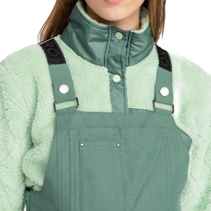 ROXY RIDEOUT BIB SNOWBOARD OVERALL - DARK FOREST