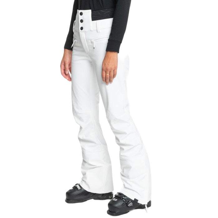 ROXY RISING HIGH SKINNY TECHNICAL SNOWBOARD PANTS - BRIGHT WHITE