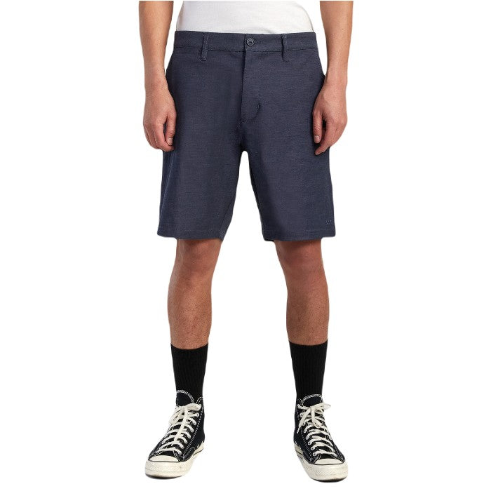 RVCA ZURÜCK IN HYBRID 19" SHORTS – DENIM HEATHER