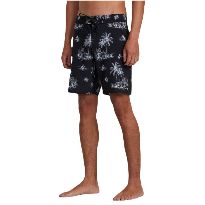 RVCA BENJAMIN JEANJEAN ELASTIC BOARDSHORT - BLACK