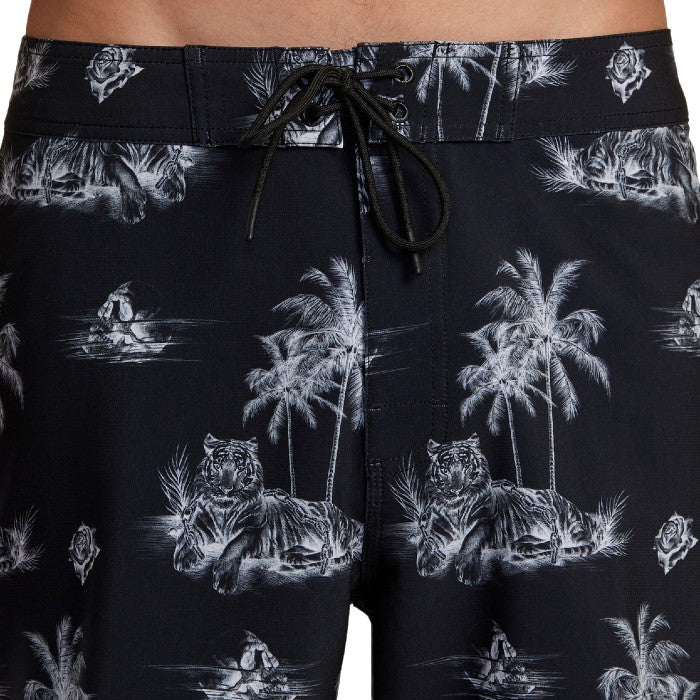 RVCA BENJAMIN JEANJEAN ELASTIC BOARDSHORT - BLACK