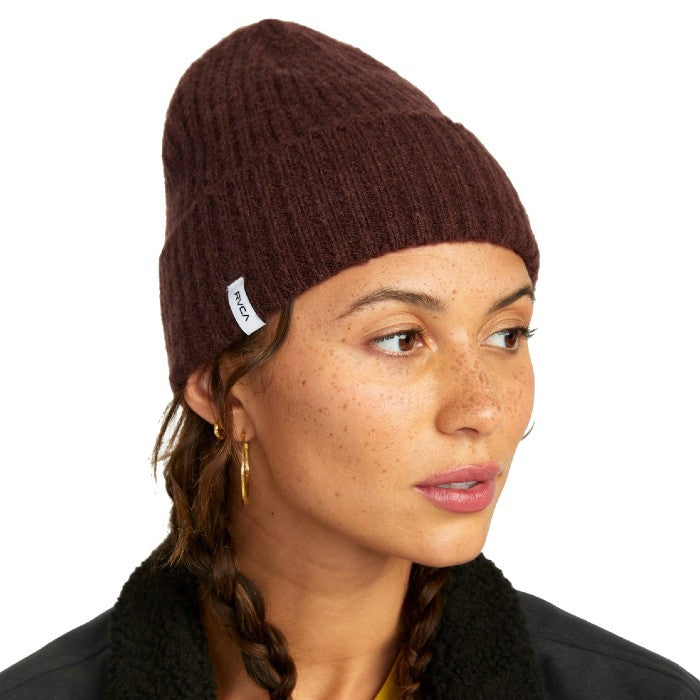 RVCA WARM EYES STRAPBACK BEANIE - ESPRESSO