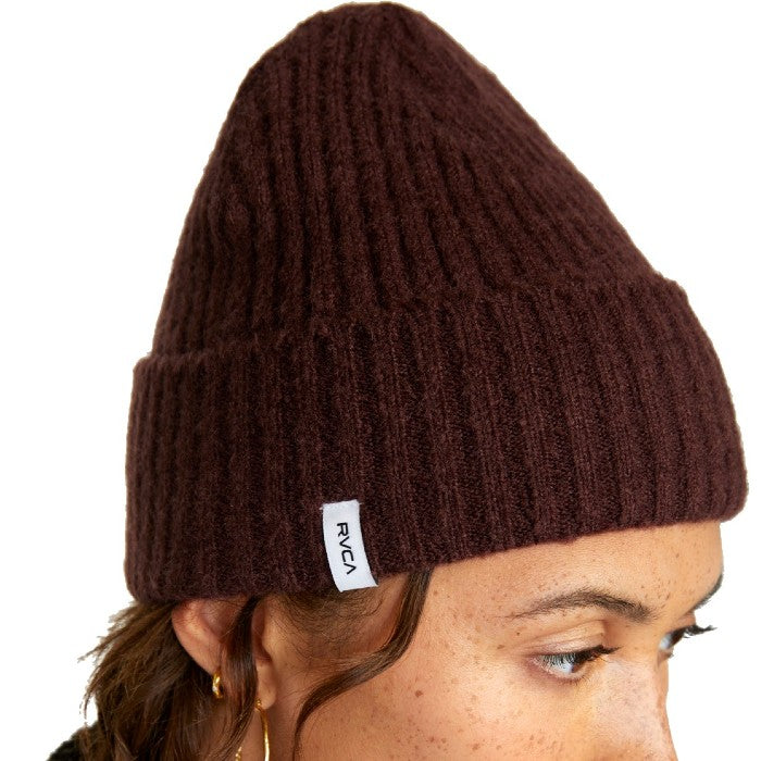 RVCA WARM EYES STRAPBACK BEANIE - ESPRESSO