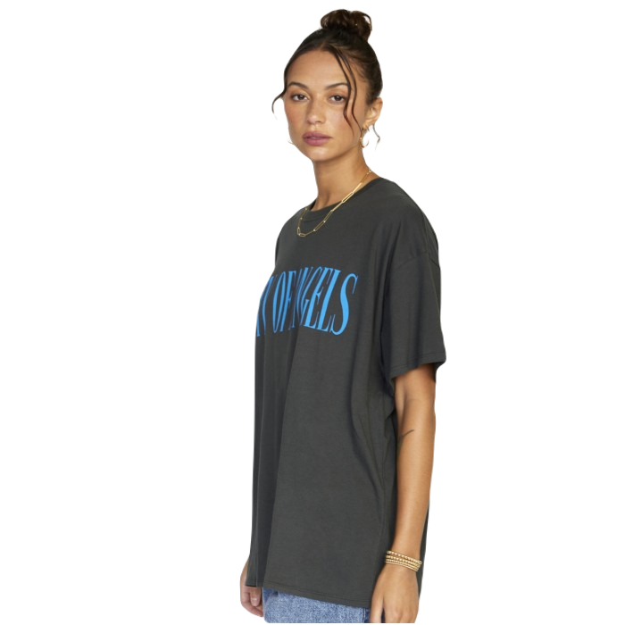 RVCA STELLA MAXWELL CITY OF ANGELS T-SHIRT BLACK