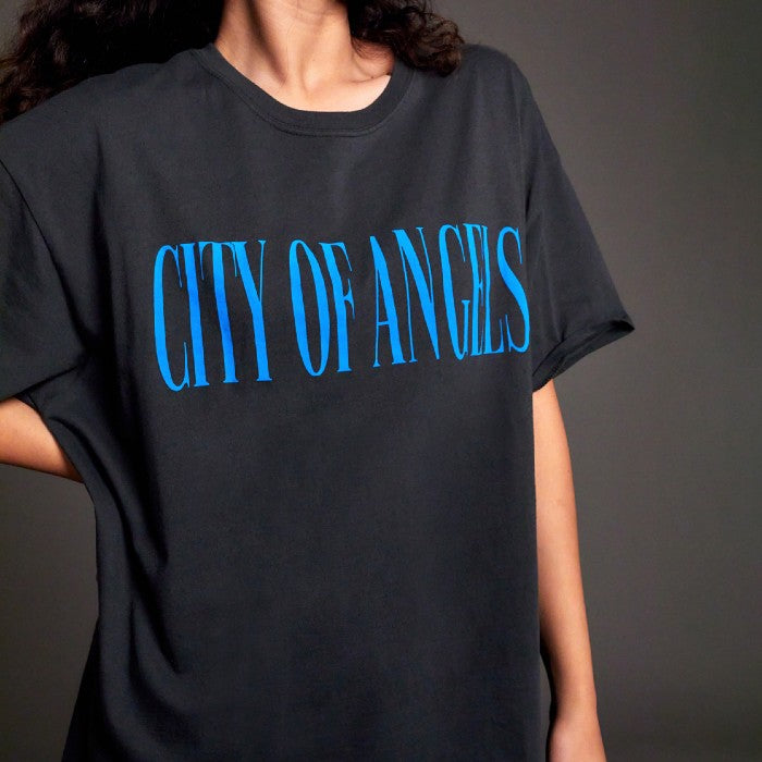 RVCA STELLA MAXWELL CITY OF ANGELS T-SHIRT BLACK