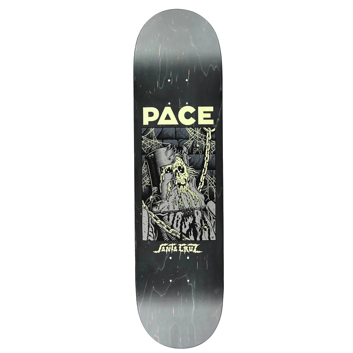 SANTA CRUZ PACE DUNGEON VX 8.25" SKATEBOARD DECK BLACK/GLOWINTHEDARK