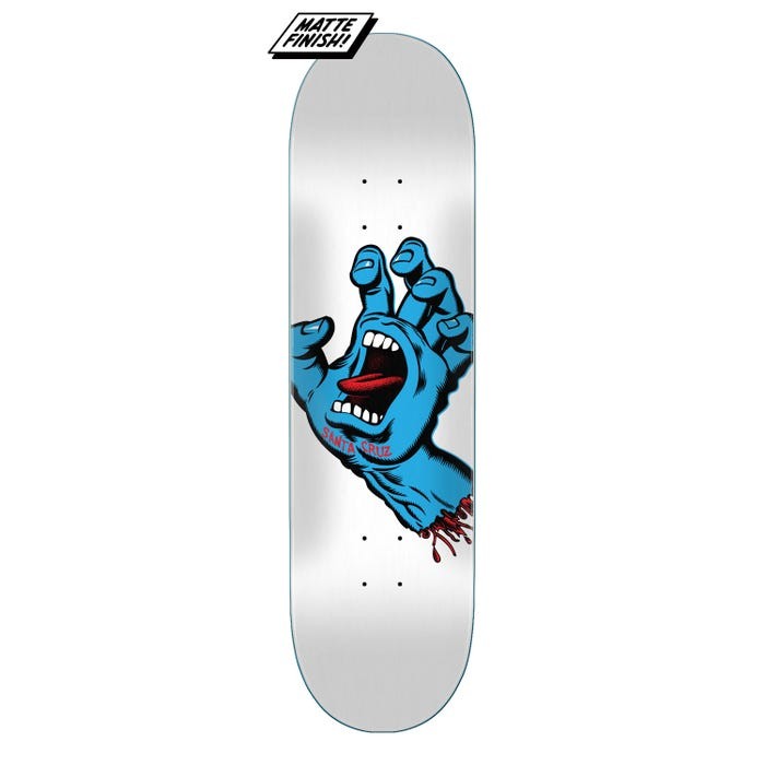 SANTA CRUZ SCREAMING HAND 8.25" SKATEBOARD DECK MULTI