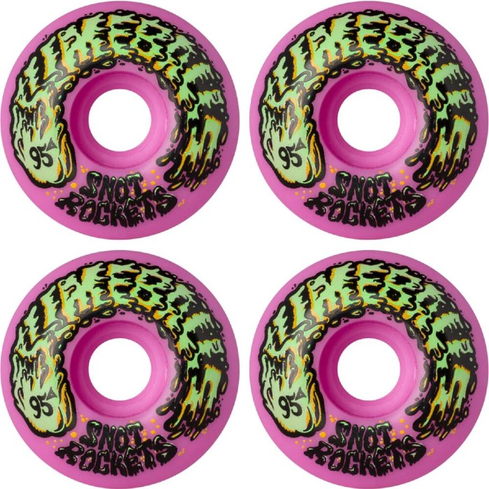 SANTA CRUZ SNOT ROCKETS SLIME BALLS 95A SKATEBOARDRÄDER 54MM – PASTELLROSA