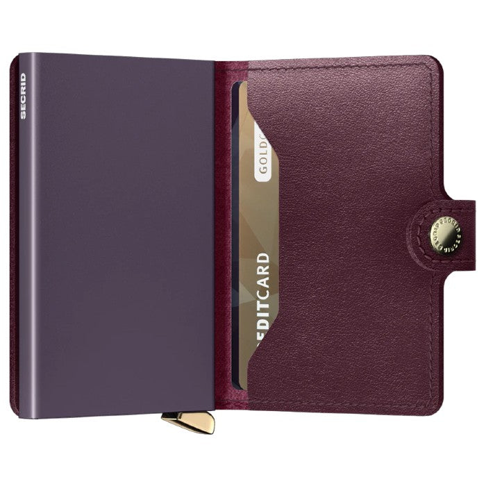 SECRID PREMIUM MINIWALLET PORTEMONNEE - DUSK BORDEAUX