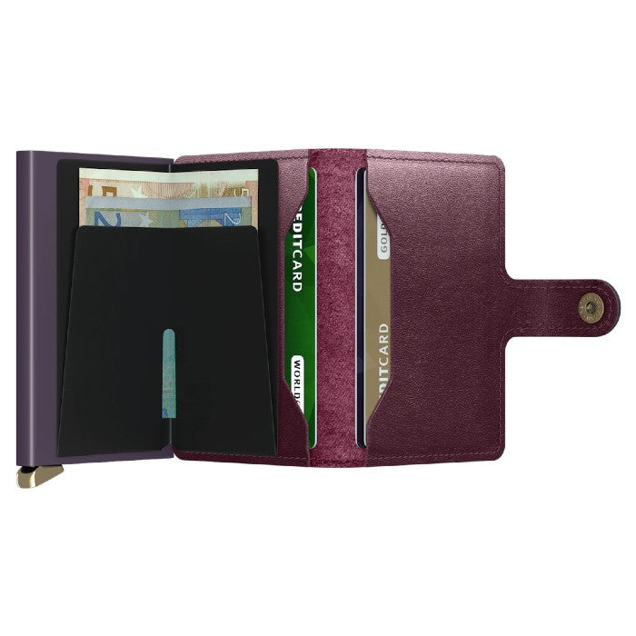 SECRID PREMIUM MINIWALLET PORTEMONNEE - DUSK BORDEAUX