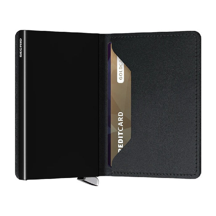 SECRID PREMIUM SLIMWALLET PORTEMONNEE - EMBOSS LINES BLACK