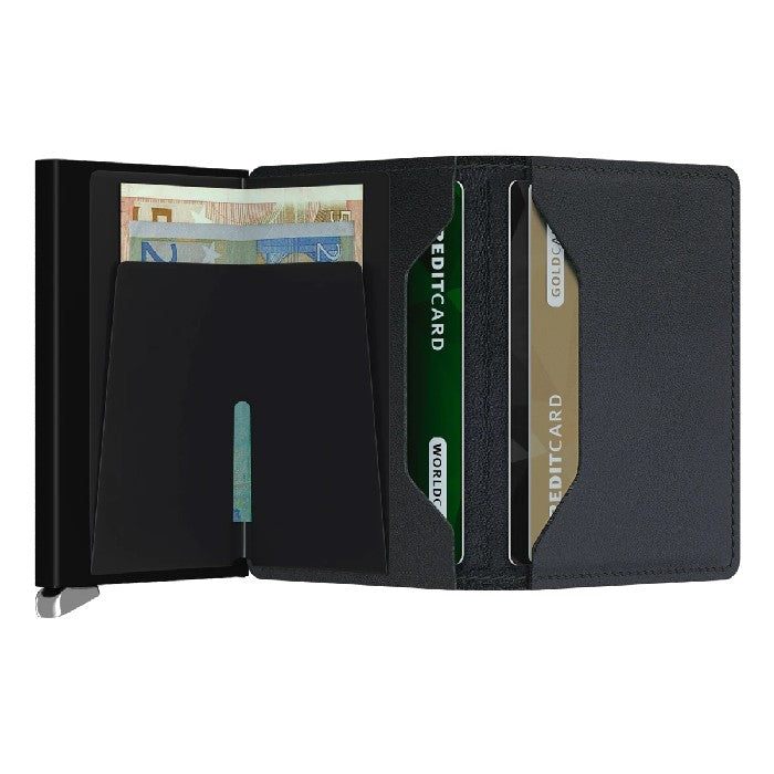 SECRID PREMIUM SLIMWALLET PORTEMONNEE - EMBOSS LINES BLACK