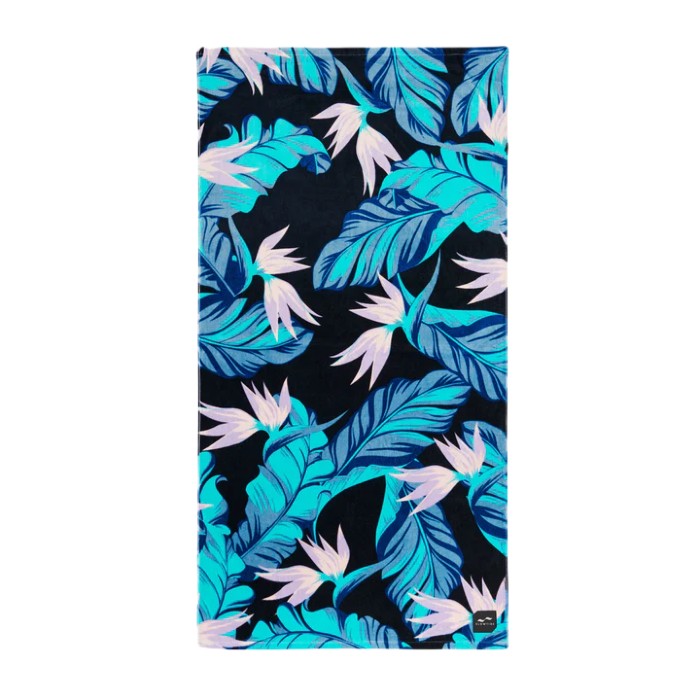 SLOWTIDE MAUKA BEACH TOWEL - BLACK