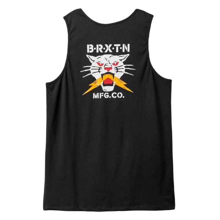 BRIXTON SPARKS TANKTOP MOUWLOOS T-SHIRT - BLACK