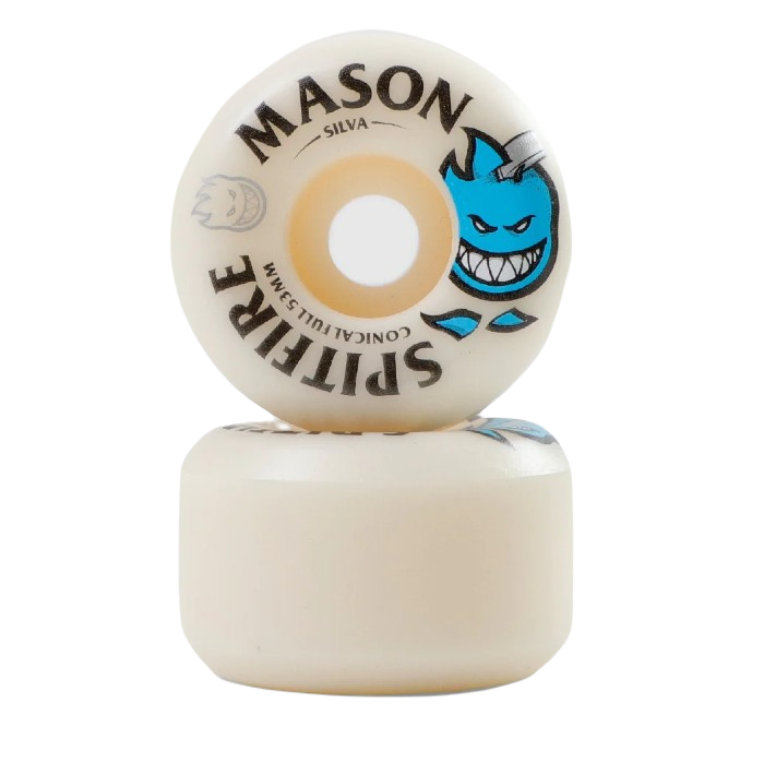 SPITFIRE FORMULA FOUR MASON SILVA BURN SQUAD CONICAL FULL 99D SKATEBOARD WHEELS 53 MM