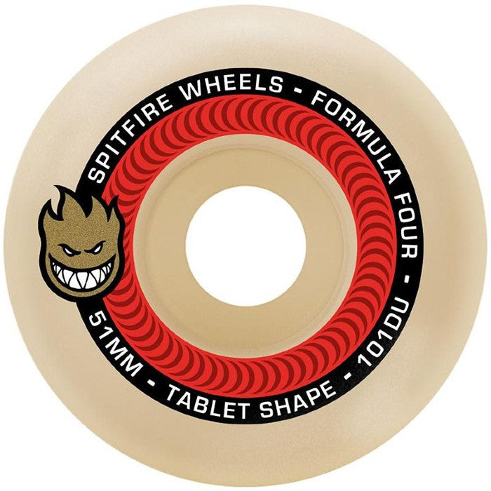 SPITFIRE FORMULA FOUR TABLETS 101D SKATEBOARD WIELEN 52 MM NATURAL